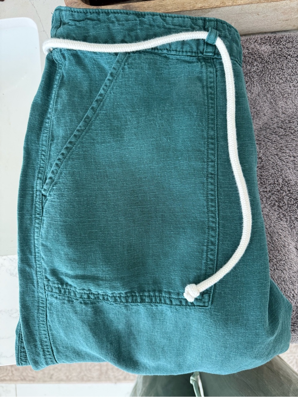 Calypso St. Barth Teal -linen Pants - Picture 5 of 5